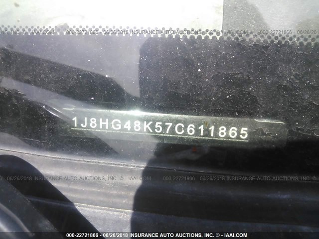 1J8HG48K57C611865 - 2007 JEEP COMMANDER 蓝色 照片 9