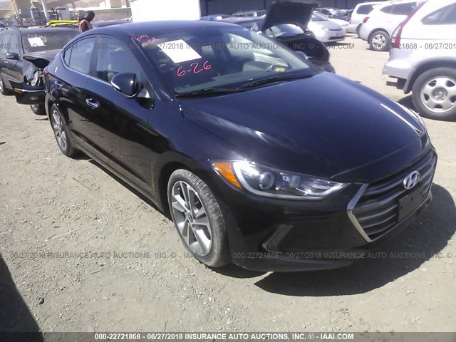 KMHD84LF7HU105331 - 2017 HYUNDAI ELANTRA SE/VALUE/LIMITED შავი ფოტო 1