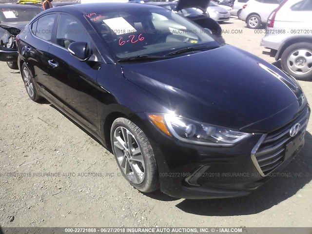 KMHD84LF7HU105331 - 2017 HYUNDAI ELANTRA SE/VALUE/LIMITED შავი ფოტო 6