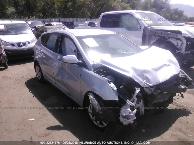 KMHCT5AE7EU173957 - 2014 HYUNDAI ACCENT GLS/GS SILVER photo 1