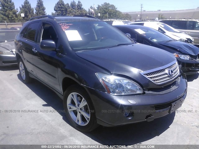 JTJHW31U282071220 - 2008 LEXUS RX 400H GRAY photo 1