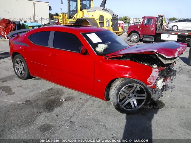 2B3KA53H46H500110 - 2006 DODGE CHARGER R/T RED photo 1