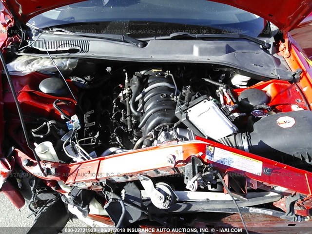 2B3KA53H46H500110 - 2006 DODGE CHARGER R/T RED photo 10