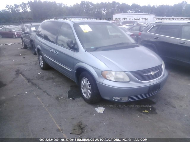 2C4GP54L43R354092 - 2003 CHRYSLER TOWN & COUNTRY LXI Light Blue photo 1