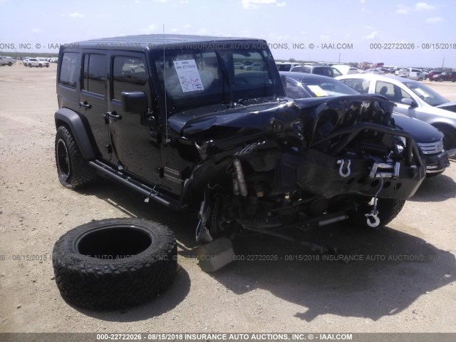 1C4BJWDG7HL709857 - 2017 JEEP WRANGLER UNLIMITE SPORT BLACK photo 1