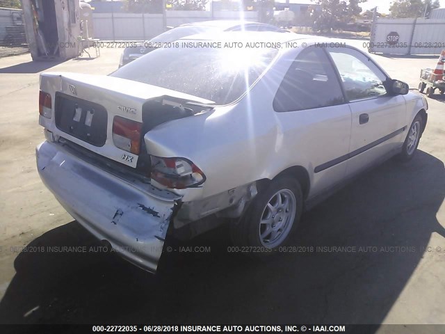 1HGEJ7120WL084213 - 1998 HONDA CIVIC HX SILVER photo 4