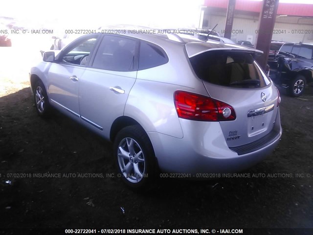 JN8AS5MT5BW567180 - 2011 NISSAN ROGUE S/SV/KROM SILVER photo 3