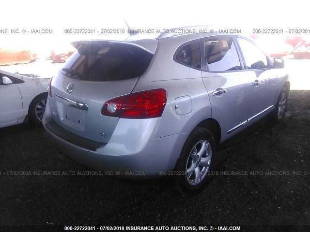 JN8AS5MT5BW567180 - 2011 NISSAN ROGUE S/SV/KROM SILVER photo 4