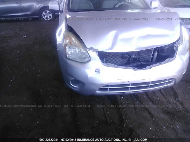 JN8AS5MT5BW567180 - 2011 NISSAN ROGUE S/SV/KROM SILVER photo 6