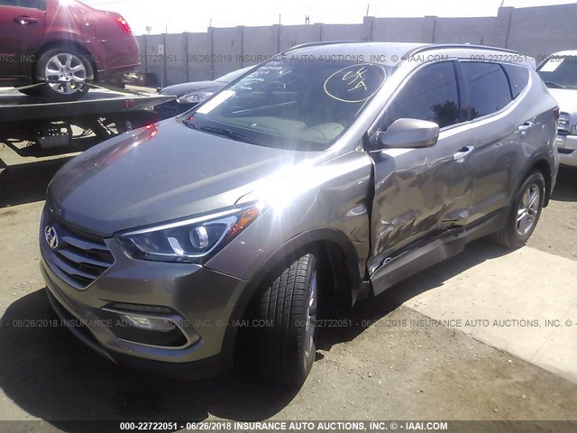 5NMZU3LB6HH041660 - 2017 HYUNDAI SANTA FE SPORT  GRAY photo 2