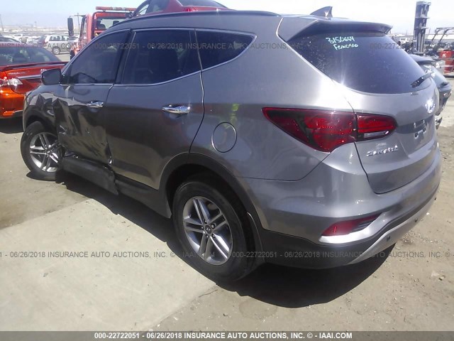 5NMZU3LB6HH041660 - 2017 HYUNDAI SANTA FE SPORT  GRAY photo 3