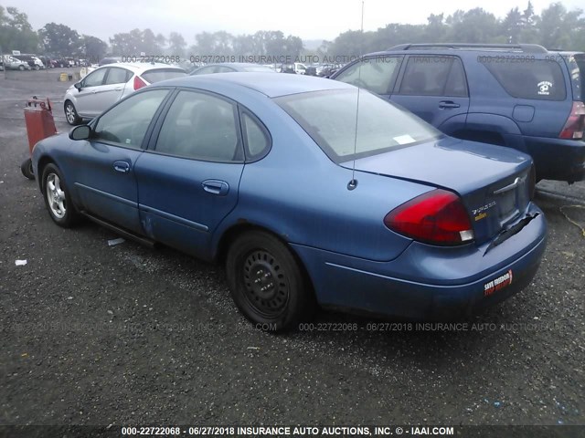 1FAFP55U72A104289 - 2002 FORD TAURUS SES BLUE photo 3