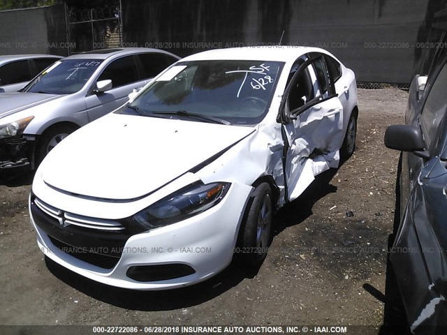 1C3CDFBB4FD222954 - 2015 DODGE DART SXT WHITE photo 2