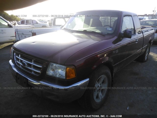 1FTYR14E41PB58953 - 2001 FORD RANGER SUPER CAB RED photo 2