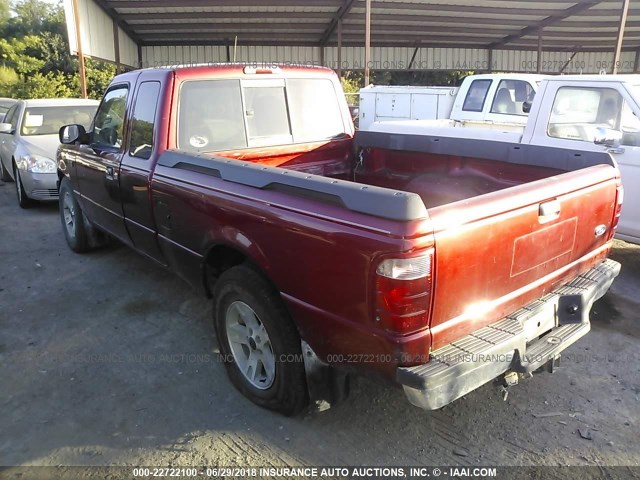 1FTYR14E41PB58953 - 2001 FORD RANGER SUPER CAB RED photo 3