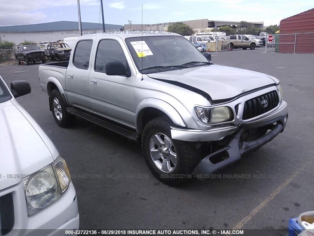 5TEGN92N14Z323556 - 2004 TOYOTA TACOMA DOUBLE CAB PRERUNNER GRAY photo 1