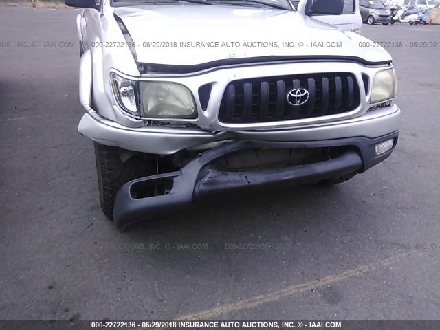 5TEGN92N14Z323556 - 2004 TOYOTA TACOMA DOUBLE CAB PRERUNNER GRAY photo 6
