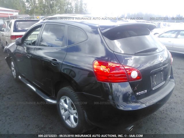 JN8AS58V89W182895 - 2009 NISSAN ROGUE S/SL BLACK photo 3