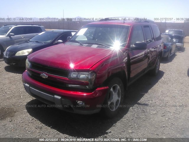 1GNES16S956115965 - 2005 CHEVROLET TRAILBLAZER EXT LS/EXT LT RED photo 2