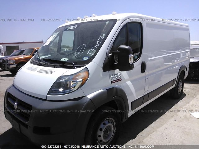 3C6TRVAG9HE524995 - 2017 RAM PROMASTER 1500 1500 STANDARD WHITE photo 2