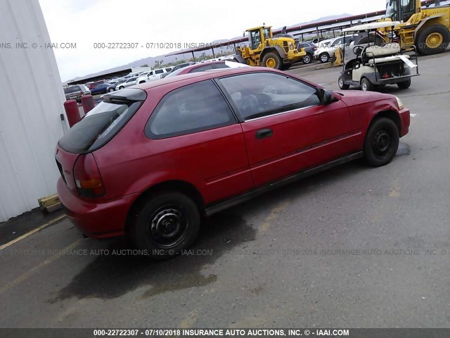 2HGEJ6425TH117379 - 1996 HONDA CIVIC CX RED photo 4