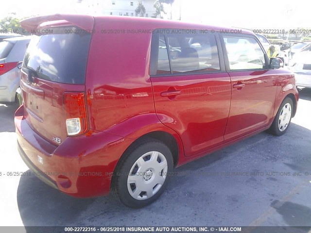 JTLZE4FE6DJ034628 - 2013 TOYOTA SCION XB წითელი ფოტო 4