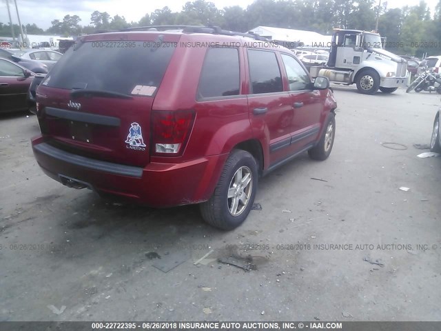 1J8GS48K15C547699 - 2005 JEEP GRAND CHEROKEE LAREDO/COLUMBIA/FREEDOM 勃艮第红 照片 4