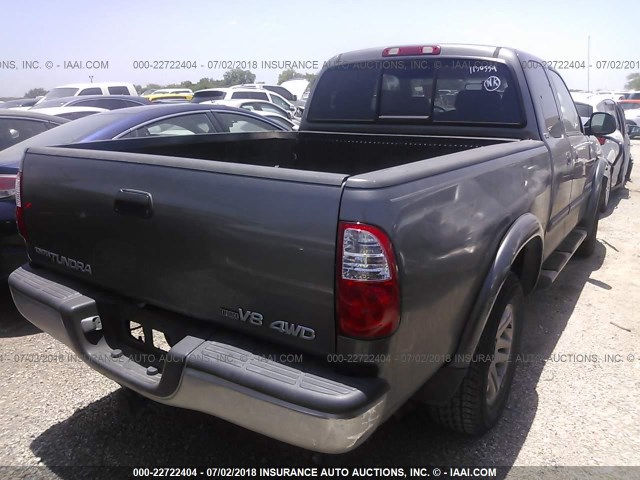 5TBBT44115S456760 - 2005 TOYOTA TUNDRA ACCESS CAB SR5 GRAY photo 4