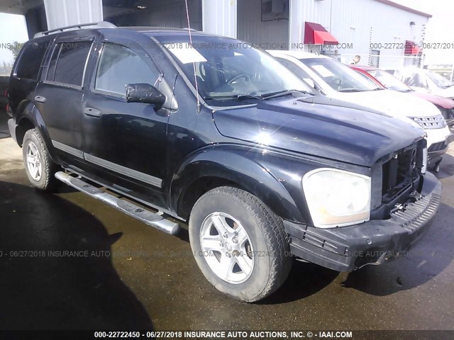 1D4HB38N76F106842 - 2006 DODGE DURANGO SXT BLACK photo 1