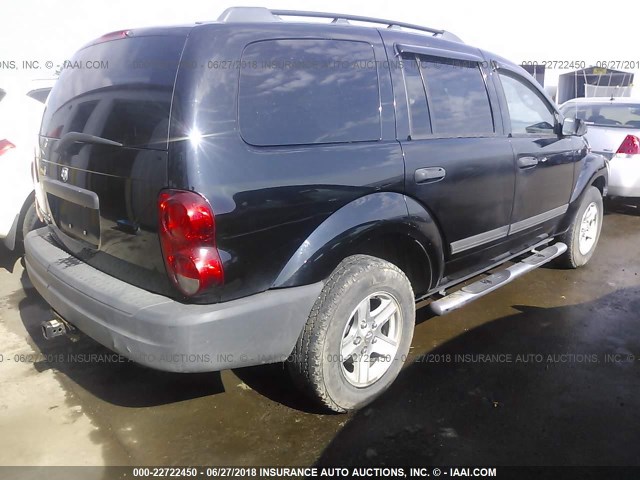 1D4HB38N76F106842 - 2006 DODGE DURANGO SXT BLACK photo 4