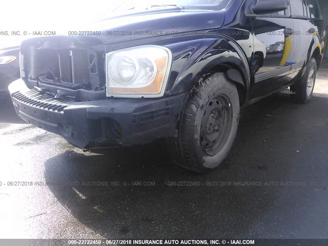 1D4HB38N76F106842 - 2006 DODGE DURANGO SXT BLACK photo 6