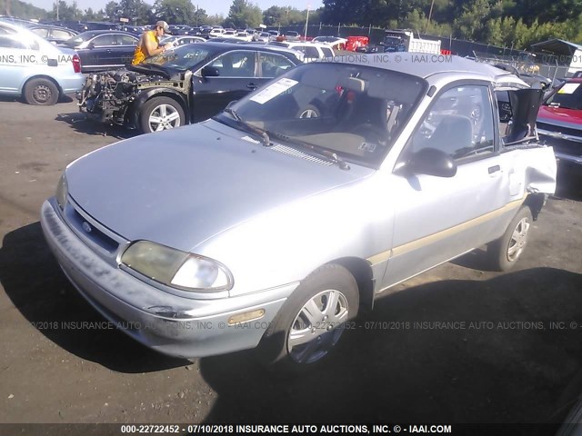 KNJLT05H1S6130126 - 1995 FORD ASPIRE SILVER photo 2