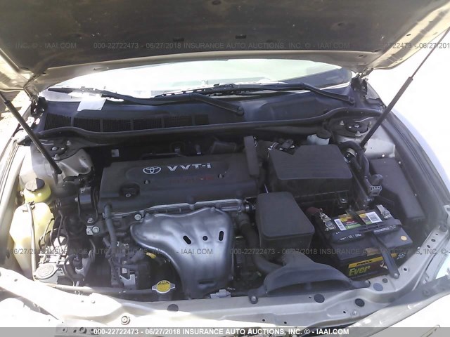 4T1BE46K97U155963 - 2007 TOYOTA CAMRY NEW GENERAT CE/LE/XLE/SE SILVER photo 10