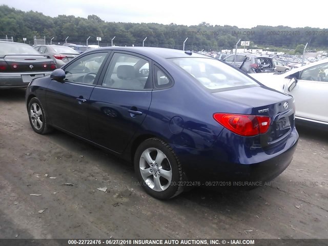 KMHDU46D17U169062 - 2007 HYUNDAI ELANTRA GLS/SE/LIMITED BLUE photo 3