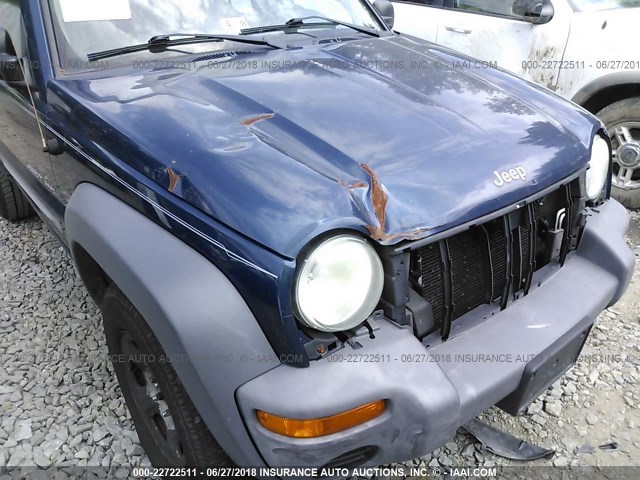 1J8GL48K33W530587 - 2003 JEEP LIBERTY SPORT/FREEDOM ლურჯი ფოტო 6