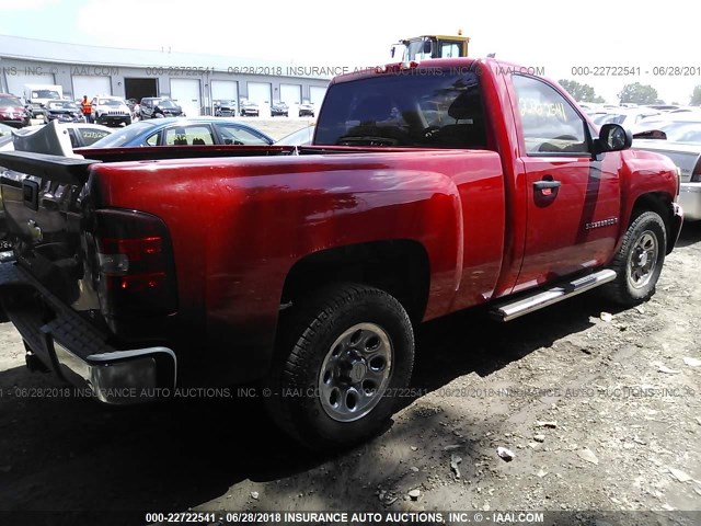 1GCEC14X07Z644906 - 2007 CHEVROLET SILVERADO C1500 CLASSIC RED photo 4