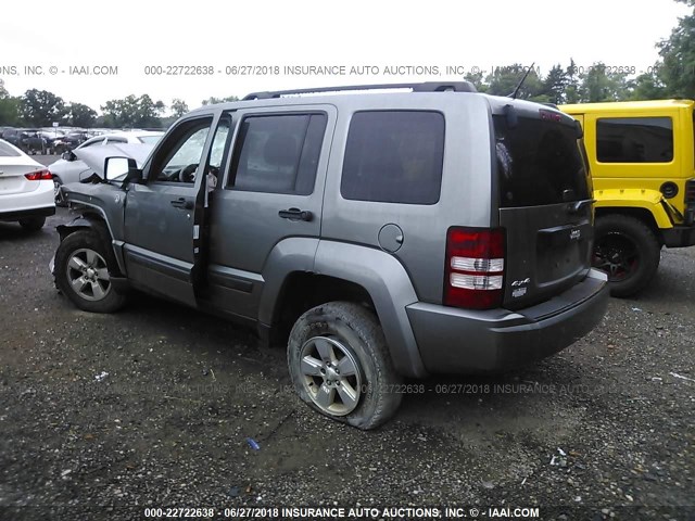 1C4PJMAK5CW150030 - 2012 JEEP LIBERTY SPORT GRAY photo 3