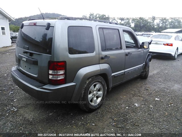 1C4PJMAK5CW150030 - 2012 JEEP LIBERTY SPORT GRAY photo 4