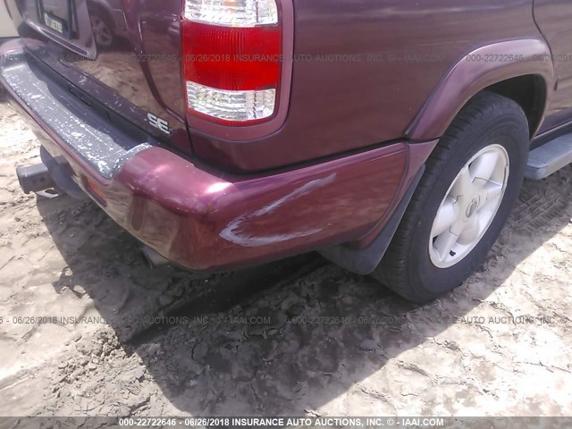 JN8DR09X72W658233 - 2002 NISSAN PATHFINDER LE/SE MAROON photo 6