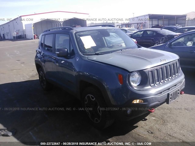 ZACCJBCT9GPC88715 - 2016 JEEP RENEGADE TRAILHAWK GRAY photo 1