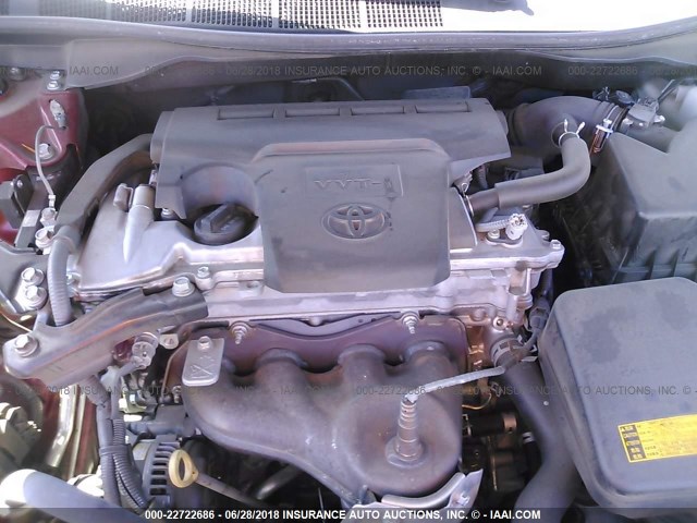 4T1BF1FK7EU807732 - 2014 TOYOTA CAMRY L/SE/LE/XLE 红色 照片 10
