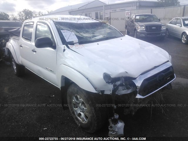 5TFMU4FN1DX012249 - 2013 TOYOTA TACOMA DOUBLE CAB LONG BED WHITE photo 1