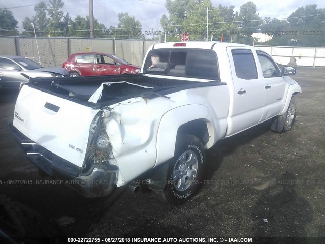 5TFMU4FN1DX012249 - 2013 TOYOTA TACOMA DOUBLE CAB LONG BED WHITE photo 4