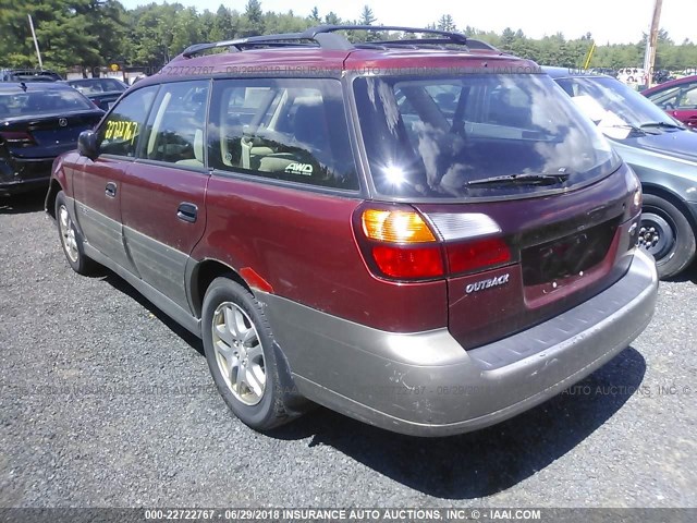 4S3BH675646645650 - 2004 SUBARU LEGACY OUTBACK AWP 勃艮第红 照片 3