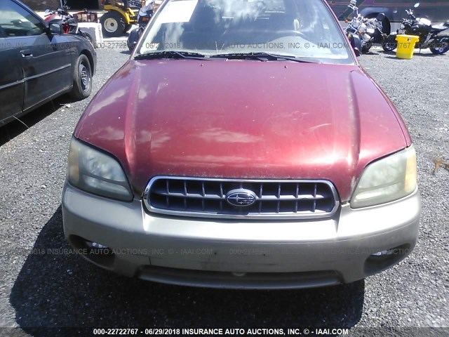 4S3BH675646645650 - 2004 SUBARU LEGACY OUTBACK AWP 勃艮第红 照片 6