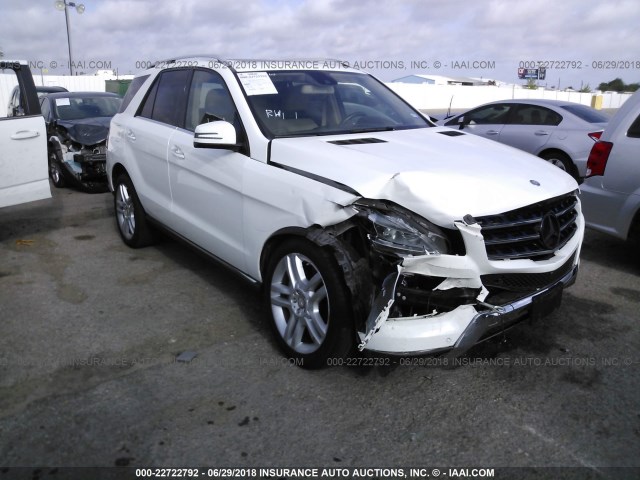 4JGDA5JB3EA411952 - 2014 MERCEDES-BENZ ML 350 WHITE photo 1