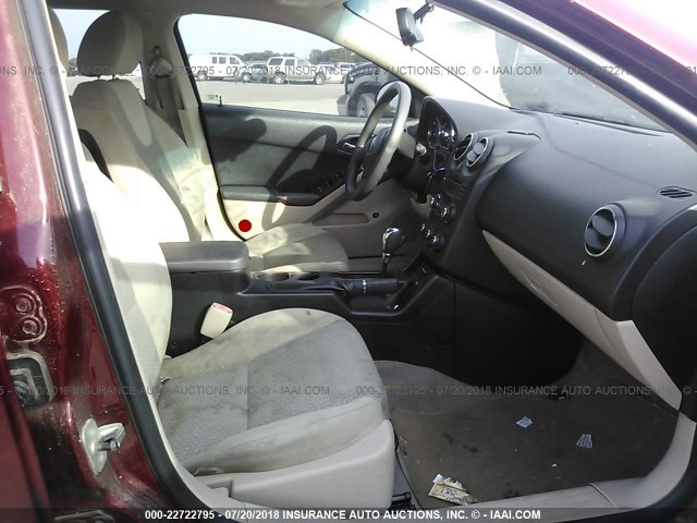 1G2ZG57B894132019 - 2009 PONTIAC G6 BURGUNDY photo 5