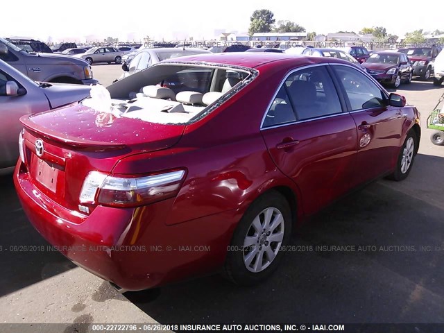 4T1BB46K38U034274 - 2008 TOYOTA CAMRY HYBRID RED photo 4