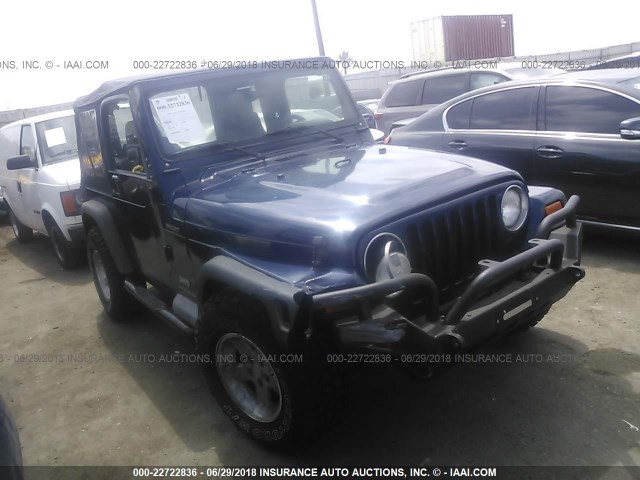 1J4FA49S05P304800 - 2005 JEEP WRANGLER / TJ SPORT BLUE photo 1