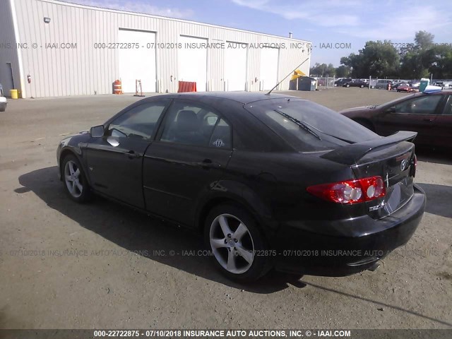 1YVHP84D955M55699 - 2005 MAZDA 6 S BLACK photo 3